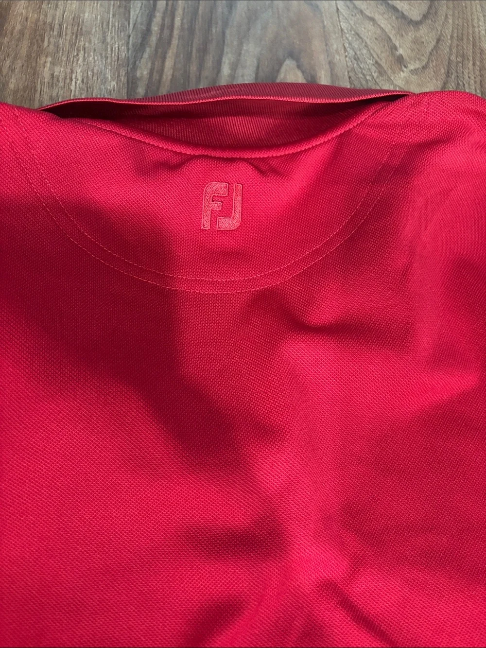 FootJoy Women's Bright Red Short-Sleeve Button-Down Golf Polo